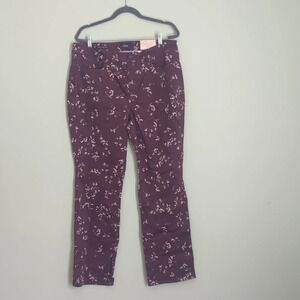 NYDJ Plum Floral Jeans NWT, US 16